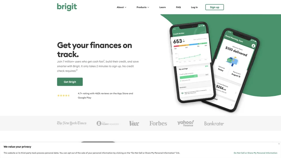 Brigit: Financial Health and Cash Advances